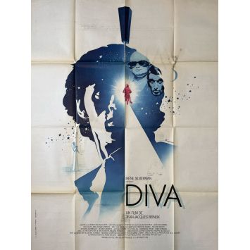 DIVA French Movie Poster- 47x63 in. - 1981 - Jean-Hugues Anglade, Jean-Jacques Beineix