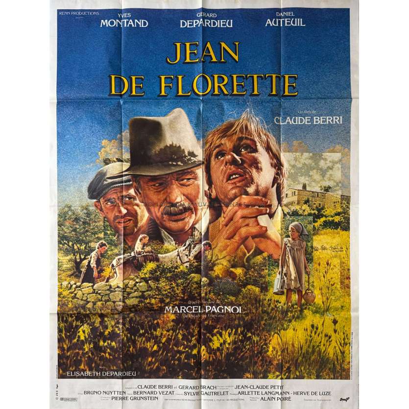 JEAN DE FLORETTE French Movie Poster- 47x63 in. - 1986 - Yves Montand, Claude Berri
