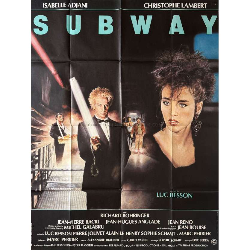 SUBWAY Affiche de cinéma- 120x160 cm. - 1985 - Isabelle Adjani, Luc Besson