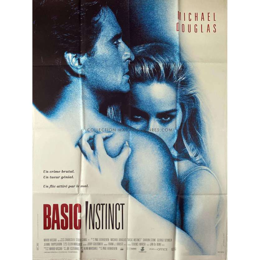BASIC INSTINCT French Movie Poster- 47x63 in. - 1992 - Sharon Stone, Paul Verhoeven