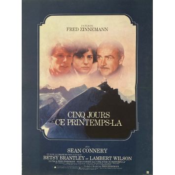 FIVE DAYS ONE SUMMER French Movie Poster- 15x21 in. - 1982 - Sean Connery, Fred Zinnemann