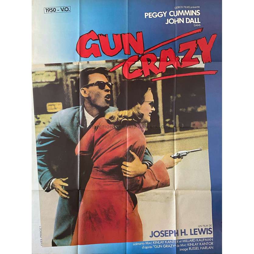 GUN CRAZY LE DEMON DES ARMES Affiche de cinéma- 120x160 cm. - 1950/R1980 - John Dall, Joseph H. Lewis