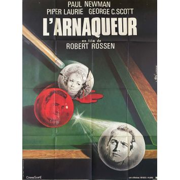 L'ARNAQUEUR Affiche de cinéma- 120x160 cm. - 1961/R1982 - Paul Newman, Robert Rossen
