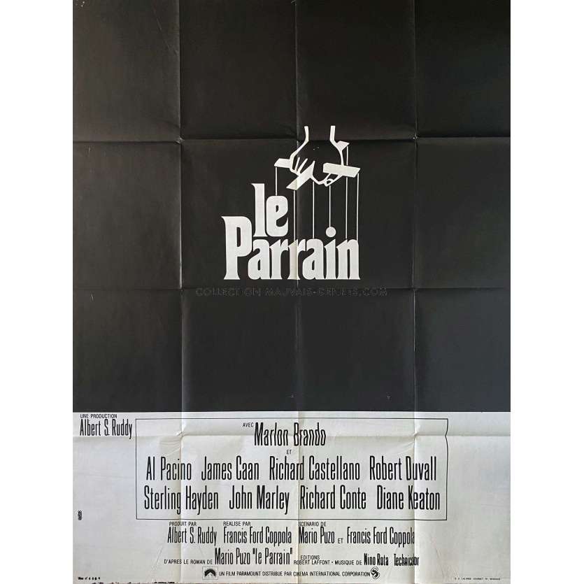 LE PARRAIN Affiche de cinéma- 120x160 cm. - 1972 - Marlon Brando, Francis Ford Coppola