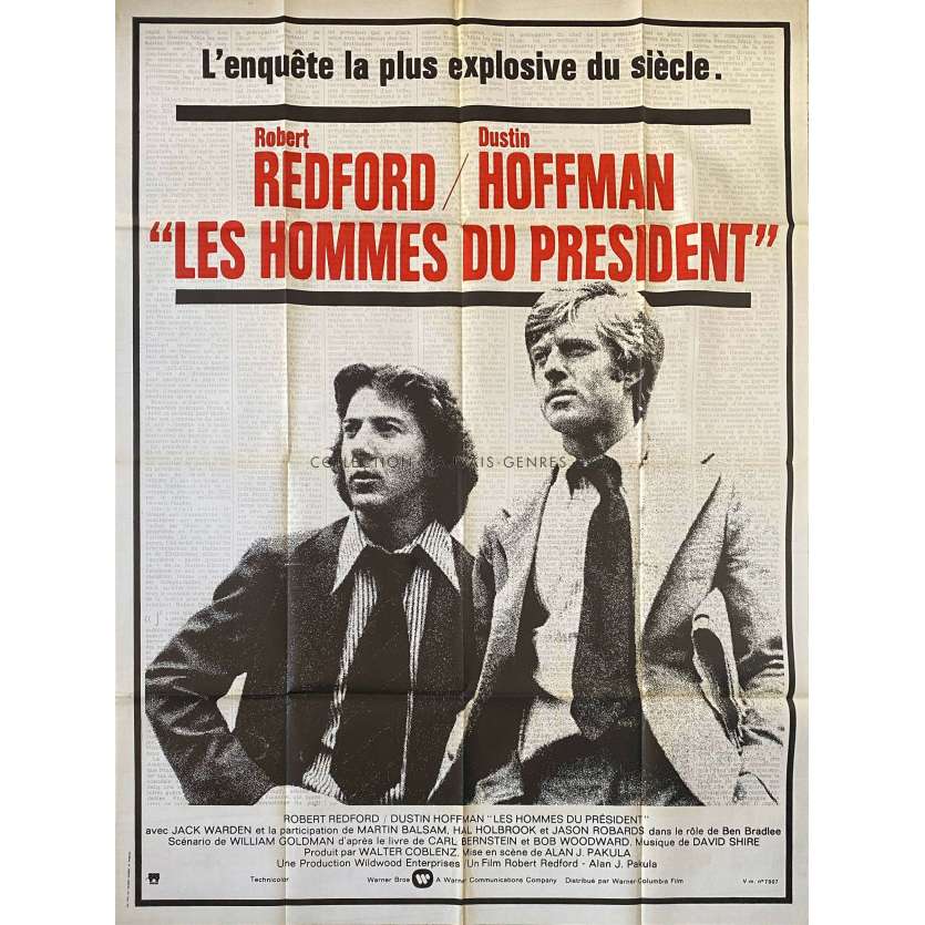 LES HOMMES DU PRESIDENT Affiche de cinéma- 120x160 cm. - 1976 - Dustin Hoffman, Alan J. Pakula
