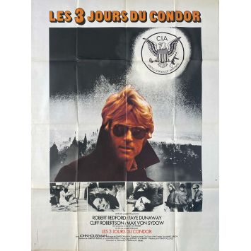 LES TROIS JOURS DU CONDOR Affiche de cinéma- 120x160 cm. - 1975 - Robert Redford, Sydney Pollack