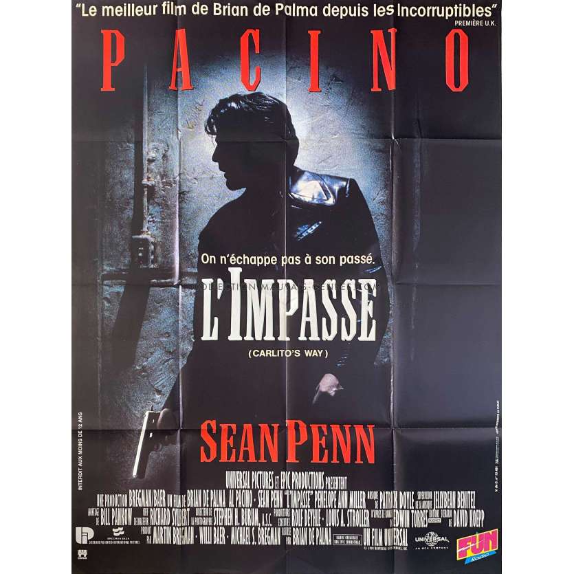 CARLITO'S WAY French Movie Poster- 47x63 in. - 1993 - Al Pacino, Brian de Palma