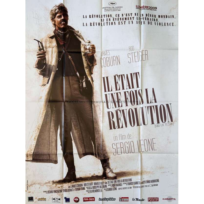 IL ETAIT UNE FOIS LA REVOLUTION Affiche de film- 120x160 cm. - 1971/R2009 - James Coburn, Sergio Leone