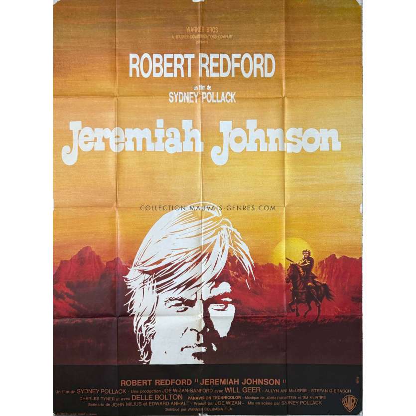 JEREMIAH JOHNSON French Movie Poster- 47x63 in. - 1972 - Robert Redford, Sidney Pollack