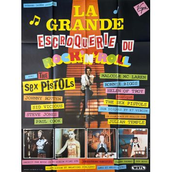 LA GRANDE ESCROQUERIE DU ROCK'N ROLL Affiche de film- 120x160 cm. - 1982 - Punk, The Sex Pistols, Sid Vicious