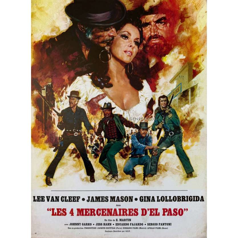HUNT THE MAN DOWN French Herald/Trade Ad 2p - 10x12 in. - 1971 - Lee Van Cleef, Eugenio Martín