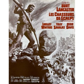LES CHASSEURS DE SCALPS Synopsis 4p - 24x30 cm. - 1968 - Burt Lancaster, Sydney Pollack