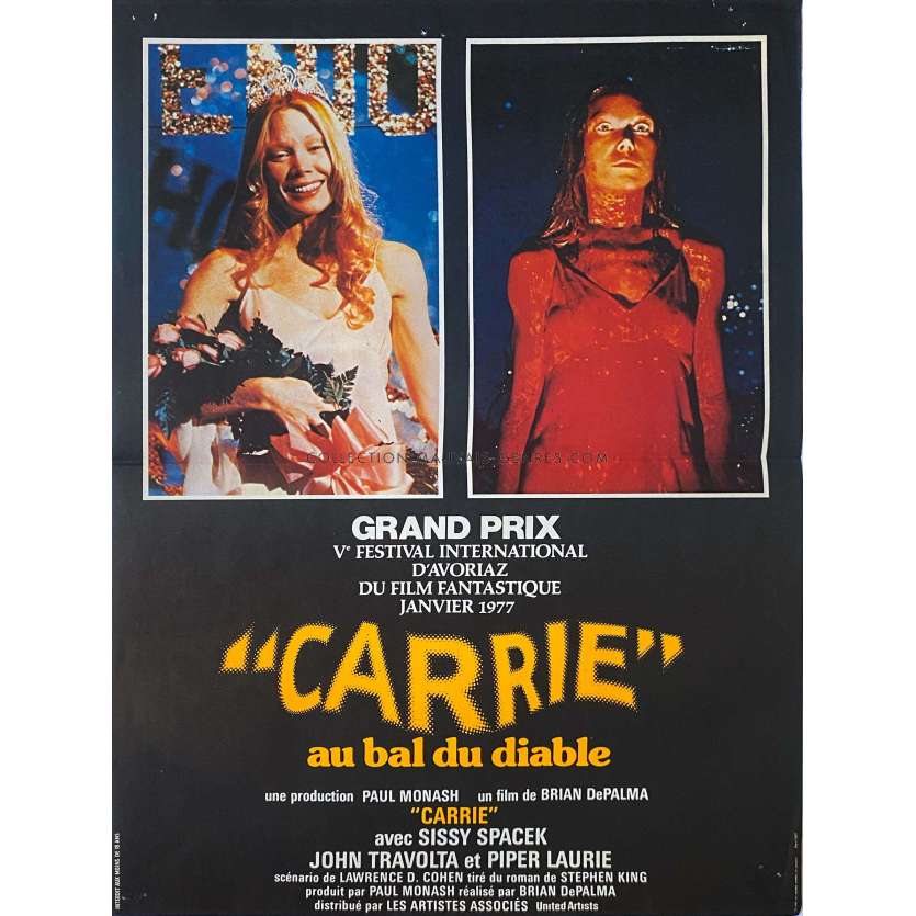 CARRIE French Movie Poster- 15x21 in. - 1976 - Sissy Spacek, Brian de Palma