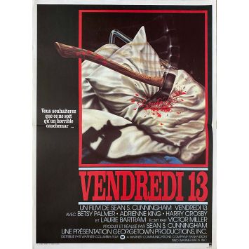 VENDREDI 13 Affiche de film- 40x54 cm. - 1980/R1970 - Kevin Bacon, Sean S. Cunningham