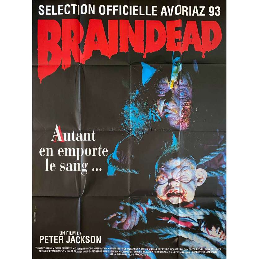 BRAINDEAD Affiche de film- 120x160 cm. - 1992 - Timothy Balme, Peter Jackson