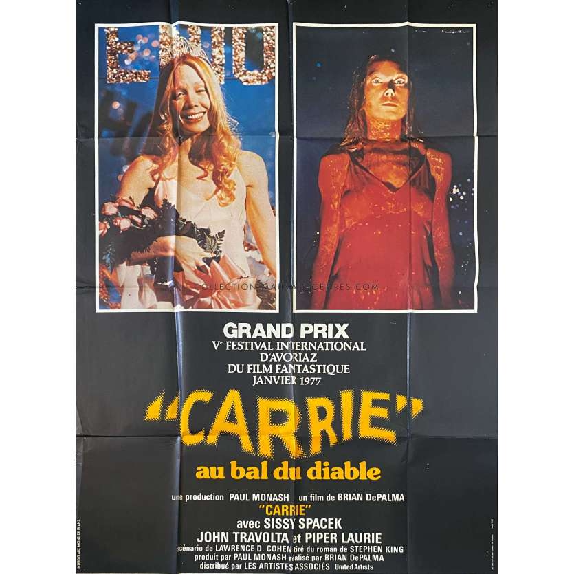 CARRIE French Movie Poster- 47x63 in. - 1976 - Sissy Spacek, Brian de Palma