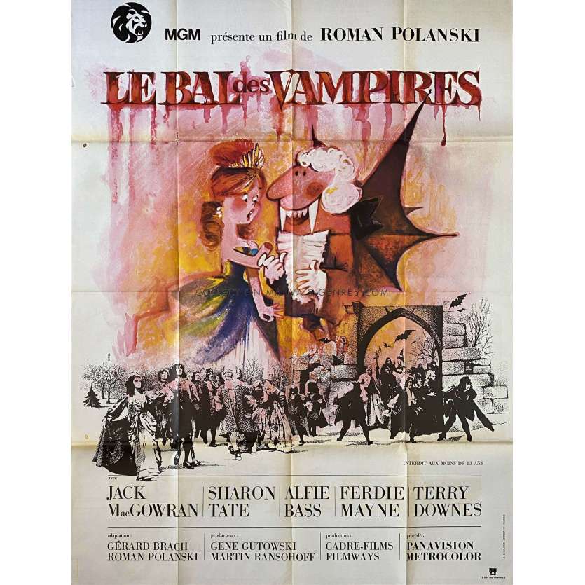 THE FEARLESS VAMPIRE KILLERS French Movie Poster- 47x63 in. - 1967/R1970 - Sharon Tate, Roman Polanski