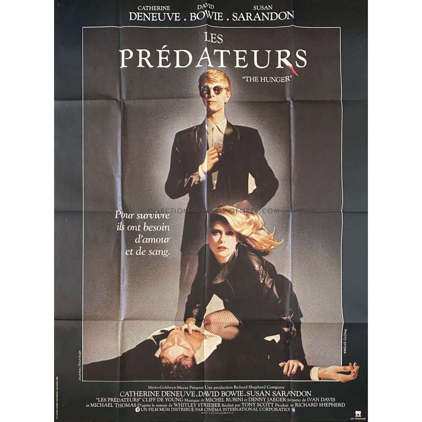 LES PREDATEURS Affiche de film- 120x160 cm. - 1983 - David Bowie, Tony Scott