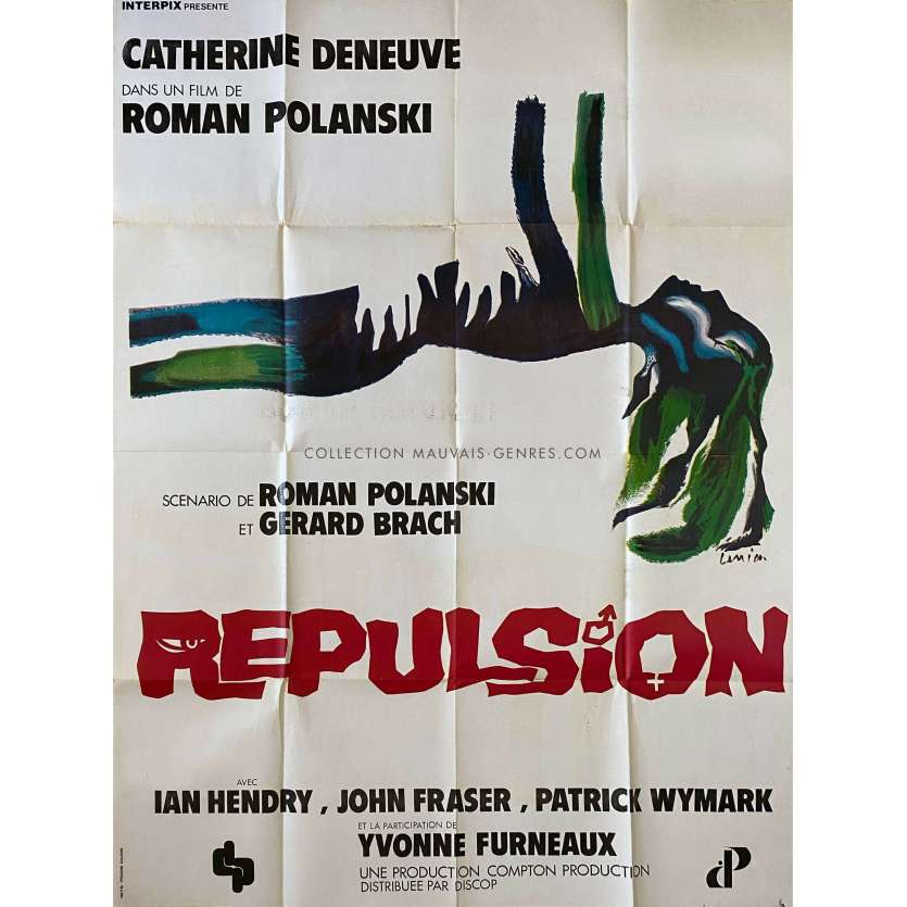 REPULSION French Movie Poster- 47x63 in. - 1965/R1970 - Catherine Deneuve, Roman Polanski