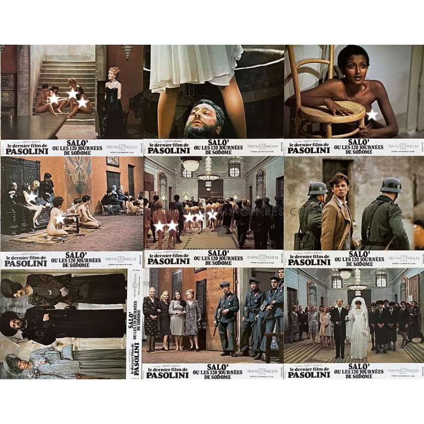 SALO OU LES 120 JOURNEES DE SODOME Photos de film Jeu A - x9 - 21x30 cm. - 1975 - Paolo Bonacelli, Pier Paolo Pasolini