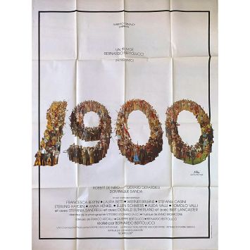 1900 French Movie Poster Mascii Style - 47x63 in. - 1976 - Robert de Niro, Bernardo Bertolucci
