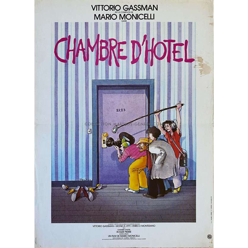 CAMERA D'ALBERGO French Movie Poster- 15x21 in. - 1981 - Vittorio Gassman, Mario Monicelli
