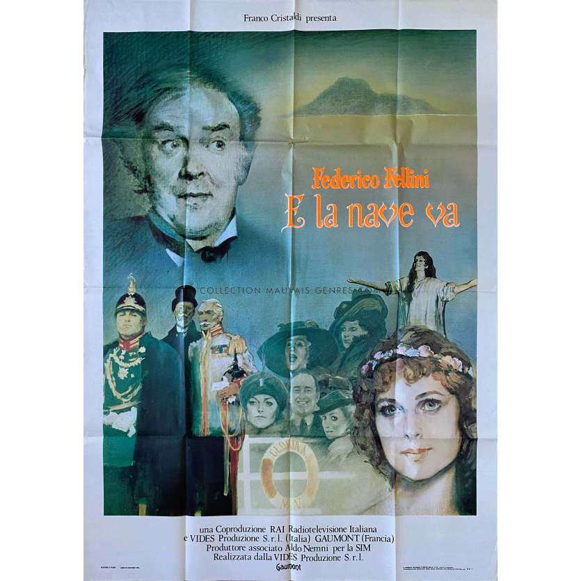 ET VOGUE LE NAVIRE Affiche de film- 100x140 cm. - 1983 - Freddie Jones, Federico Fellini