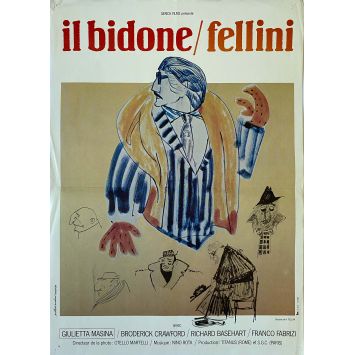 IL BIDONE Affiche de film- 40x60 cm. - 1955/R1970 - Giulietta Masina, Federico Fellini