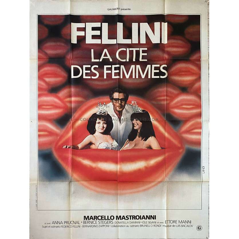 LA CITE DES FEMMES Affiche de film- 120x160 cm. - 1980 - Marcello Mastroianni, Federico Fellini