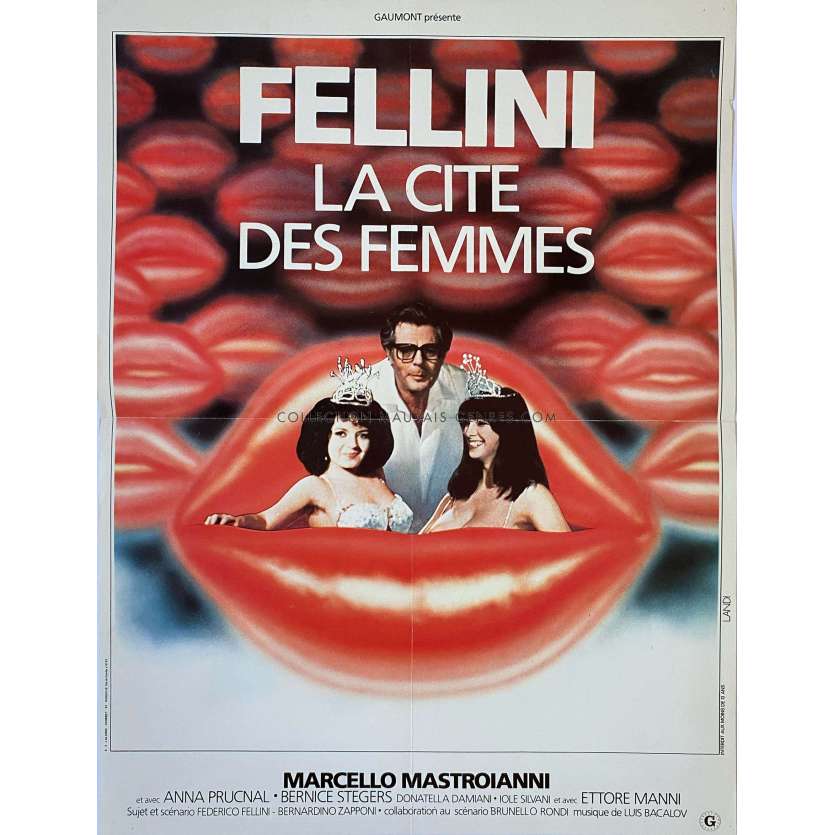 LA CITE DES FEMMES Affiche de film- 40x60 cm. - 1980/R1970 - Marcello Mastroianni, Federico Fellini