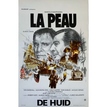 THE SKIN Belgian Movie Poster- 14x21 in. - 1981 - Marcello Mastroianni, Liliana Cavani