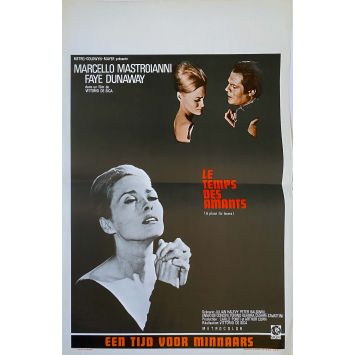 A PLACE FOR LOVERS Belgian Movie Poster- 14x21 in. - 1968 - Marcello Mastroianni, Vittorio De Sica