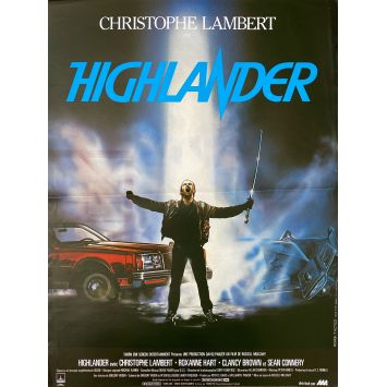 HIGHLANDER Affiche de film- 40x54 cm. - 1985 - Christophe Lambert, Russel Mulcahy