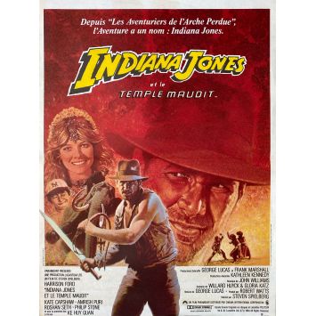 INDIANA JONES ET LE TEMPLE MAUDIT Affiche de film- 40x54 cm. - 1984 - Harrison Ford, Steven Spielberg