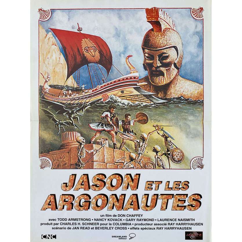 JASON ET LES ARGONAUTES Affiche de film- 40x54 cm. - 1963/R2000 - Todd Armstrong, Ray Harryhausen