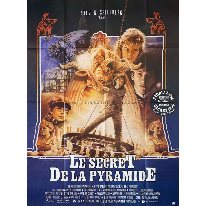 LE SECRET DE LA PYRAMIDE Affiche de film- 120x160 cm. - 1985 - Nicholas Rowe, Barry Levinson