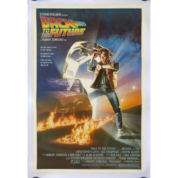 RETOUR VERS LE FUTUR Affiche de cinéma U.S entoilée, Studio Style - 69x104 cm. - 1985 - Michael J. Fox, Robert Zemeckis