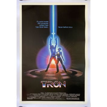 TRON Affiche de cinéma U.S entoilée- 69x104 cm. - 1982 - Jeff Bridges, Steven Lisberger
