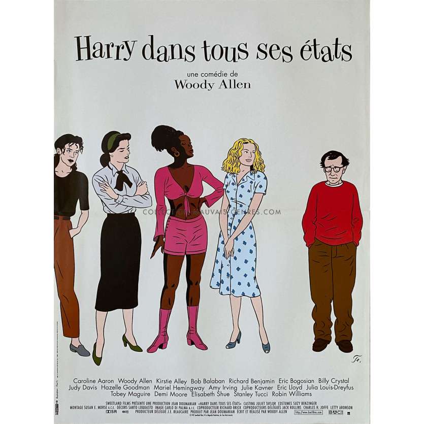 DECONSTRUCTING HARRY French Movie Poster- 15x21 in. - 1997 - Julia Louis-Dreyfus, Woody Allen