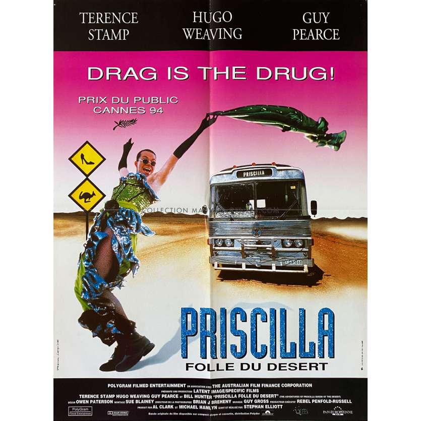 PRISCILLA QUEEN OF THE DESERT French Movie Poster- 23x32 in. - 1994 - Terence Stamp, Stephan Elliott