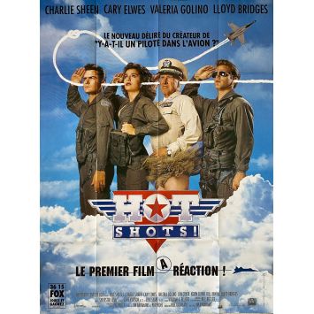 HOT SHOTS French Movie Poster- 47x63 in. - 1991 - Charlie Sheen, Jim Abrahams