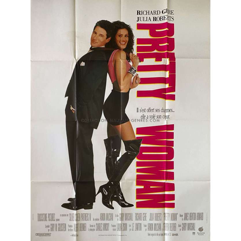 PRETTY WOMAN French Movie Poster- 47x63 in. - 1990 - Julia Roberts, Gary Marshall
