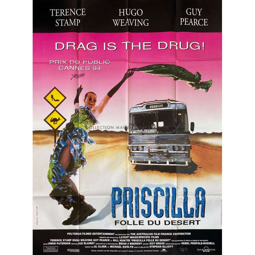 PRISCILLA FOLLE DU DESERT Affiche de film- 120x160 cm. - 1994 - Terence Stamp, Stephan Elliott