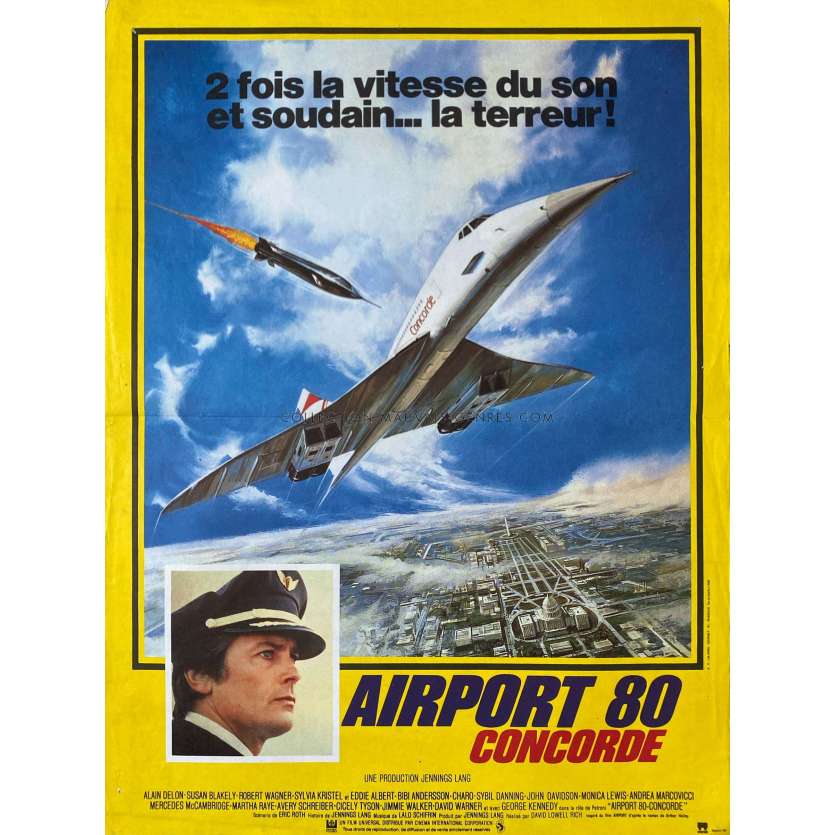 THE CONCORDE AIRPORT 79 French Movie Poster- 15x21 in. - 1979 - Alain Delon, David Lowell Rich