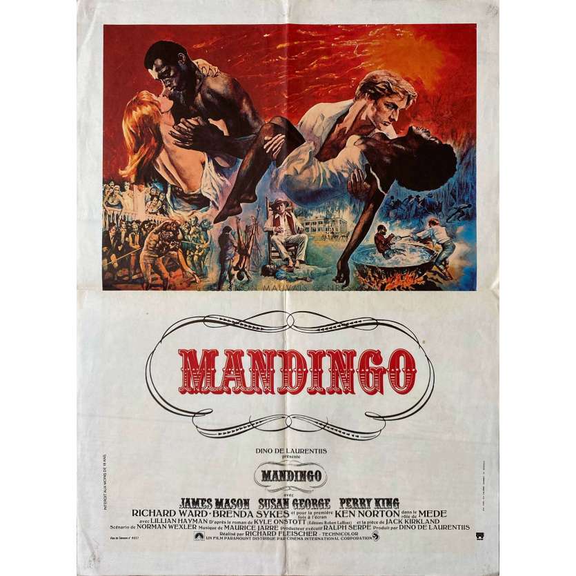 MANDINGO French Movie Poster- 15x21 in. - 1975 - James Mason, Richard Fleischer