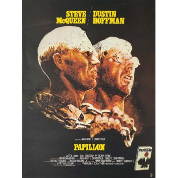PAPILLON Affiche de film- 40x54 cm. - 1973 - Steve McQueen, Franklin J. Schaffner