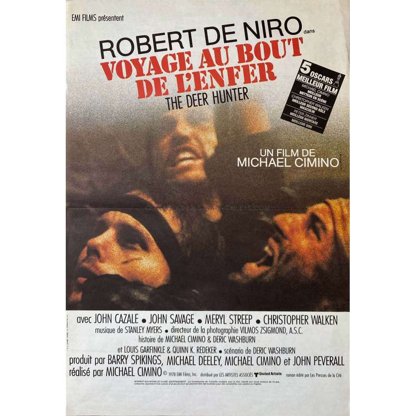THE DEER HUNTER French Movie Poster- 15x21 in. - 1978 - Robert de Niro, Michael Cimino