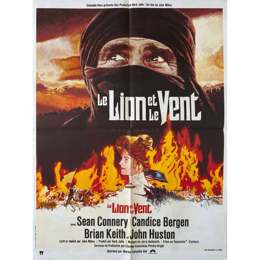 LE LION ET LE VENT Affiche de film C8 - 60x80 cm. - 1975 - Sean Connery, John Milius