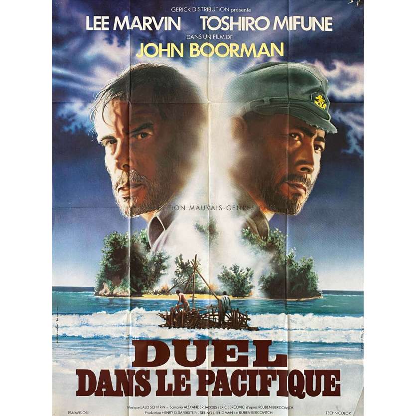 HELL IN THE PACIFIC French Movie Poster- 47x63 in. - 1968 - Lee Marvin, John Boorman