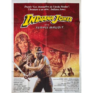 INDIANA JONES ET LE TEMPLE MAUDIT Affiche de film- 120x160 cm. - 1984 - Harrison Ford, Steven Spielberg